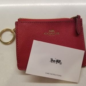 Brand New Red Coach coin purse